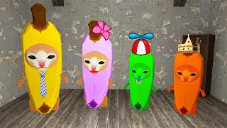 СЕМЬЯ БАНАНА КОТ В ГРЕННИ ОНЛАЙН - Banana Cat Family Garry's Mod !