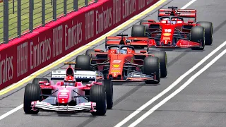 Ferrari F1 2020 vs Ferrari F1 2019 vs Ferrari F1 2004 - Melbourne