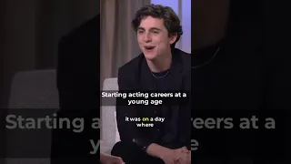 Timothée Chalamet  starting acting careers at a young age