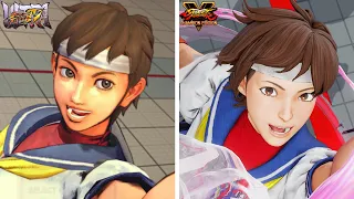 Street Fighter 5 - All Character Models Comparison (Classic Outfits) - SF4 vs SF5