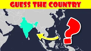 Guess the Country on the Map | 50 Countries Easy, Medium, Hard