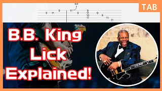 B.B. King Slow Blues Guitar Lick 1 From Sweet Little Angel (Live) / Blues Guitar Lesson