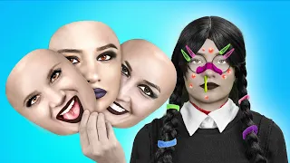 Remove The Nerd's Snot || Makeover Challenge With Wednesday Addams By Bla Bla Jam!