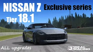 Real Racing 3 · Exclusive series · Nissan Z · Tier 18.1 · Hunter · Silverstone · Bridge GP