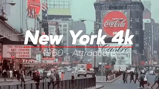 New York 1960 Attractions - [New York 4k] 🗽