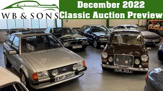 WB & Sons December 2022 Classic Car Auction Preview - RARE Fast Fords & 70s British Classics!