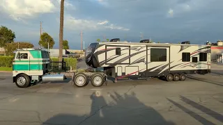 Peterbilt 352 Toting A Road Warrior Toy Hauler Leaving Truckin' For Kds 2022