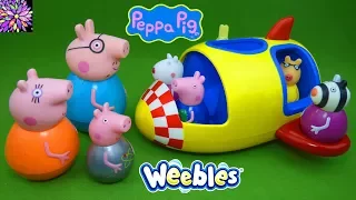 Peppa Pig Rockin Rocket Weebles Toys Mummy Daddy Pig George Train Plush TY Suzy Sheep Zoe Emily Toys