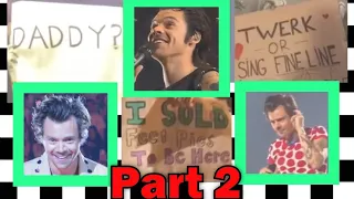 Harry Styles reacting to fan signs - Part Two