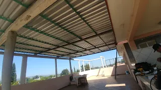 Como hacer tejado ( techo)  fácil y económico para terraza