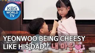 Yeonwoo being cheesy like this dad [The Return of Superman/2020.02.16]