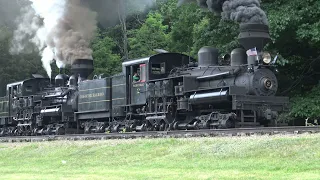 Parade of Steam, 2021, Cass Scenic Railroad, Climax & Shay Train Engines