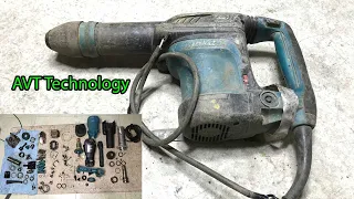 Rusty Makita Demolition Hammer HM0871C  Restoration Tutorial | Hammer Drill AVT technogogy