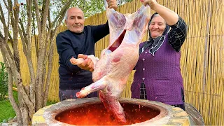 Cooking Whole Lamb, Chicken Pilaf and Chebureki in the Azerbaijan Village!