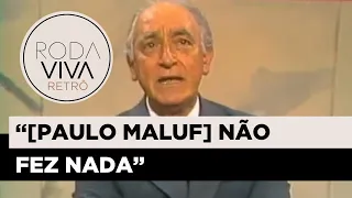 Franco Montoro responde à crítica de Paulo Maluf | 1986