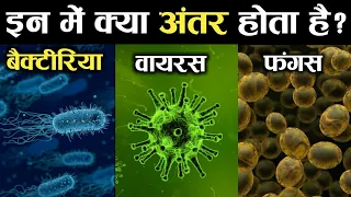 Bacteria Vs Virus Vs Fungus || बैक्टेरिया, वायरस और फंगस में क्या अंतर होता है ?