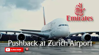 Emirates Airbus A380 Pushback at Zurich Airport | Cinematic Aviation | Run & Gun