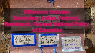 Difference between all  National education policies | Anuradha BSR | B.Ed Notes |