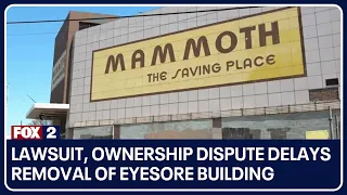 Detroit's 'Mammoth problem': Lawsuit, ownership dispute delays removal of eyesore building