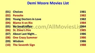 Demi Moore Movies List