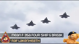 MEAN SKIES FOUR-SHIP F-35 LIGHTNING FLIGHT SWEET BREAK • USAF 48TH FIGHTER WING RAF LAKENHEATH