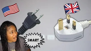 American Reacts|  British plugs & outlets are on another level