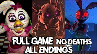 FNAF SECURITY BREACH FULL GAME - NO DEATHS - ALL 6 ENDINGS (Good, Bad, Worst, Secret, true)