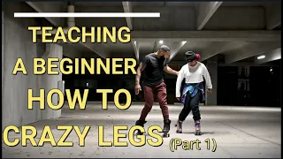 Teaching A Beginner Skater How To Crazy Legs - Part 1