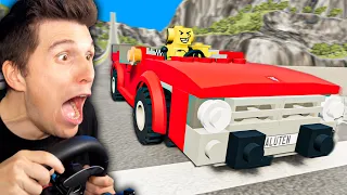 10 NEUE verrückte LEGO AUTOS auf der XXL Sprungschanze | BeamNG