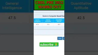 CHSL MARKS OUT 2022|| CHSL 2022 MARKS|| #chsl #ssccgl #motivation #ssc