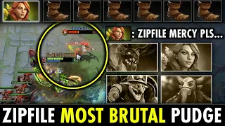 INSANE ZIPFILE 99% HOOKS!! The Most Brutal Pudge in Dota 2? | GENIUS PUDGE