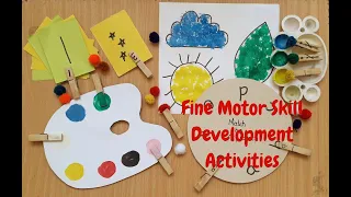 6 Fine Motor Skill Development Activities Using Pegs |  | DIY Learning at Home | Toddler Activities