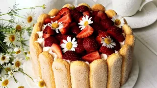 Быстрый⌚ ЛЕТНИЙ Клубничный🍓 Торт за 20 минут! БЕЗ ВЫПЕЧКИ!//Quick strawberry cake without baking