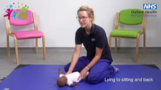 Teaching your baby to sit up from lying