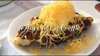 Croffles Recipes 🥐(Croissant + Waffle) | 4 Ways To Eat Croffle | Homecafe
