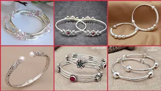 stylish & cute baby bangles designs 2021 // exclusive baby bangles designs // silver baby bangles