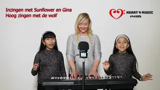 Inzingen met de Wolf: Gina Versteeg en Sunflower Versteeg en Juf Susanne de Rooij