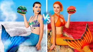 Desafío Caliente vs Frío / Sirena en llamas vs Sirena de hielo