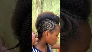 Trending all back style on natural hair. 🥰. #hairstyle #braids #hair #naturalhair