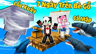 REDHOOD THỬ THÁCH 7 NGÀY SINH TỒN TRÊN CHIẾC BÈ TRONG MINECRAFT*MỀU 100 NGÀY SỐNG TRÊN BIỂN THẢM HỌA