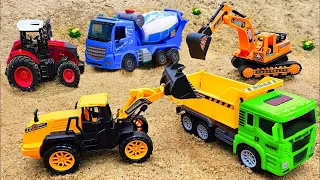 Rescue Police Car and Construction Vehicles Excavator Toy Play | ENJO Car Toys