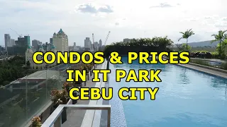 CONDOS FOR RENT IN IT PARK, CEBU CITY.  5 DEVELOPMENTS TO CHOOSE FROM