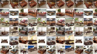 Wooden Centre Coffee Table Design | Living Room Tea Table | Walnut Coffee Table Sofa Side Table