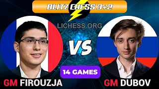 Alireza Firouzja vs Daniil Dubov | Blitz chess 3+2 | lichess.org | Compilation Chess Games