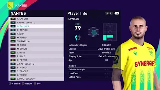 PES 2021 FC NANTES visages et notes des joueurs | Alban Lafont, Ludovic Blas, Imran Louza, Simon...