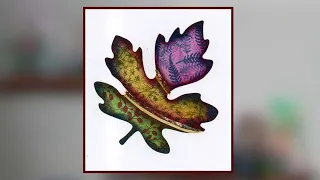 Sticker Stencil Leaf Card by Tracey Dutton