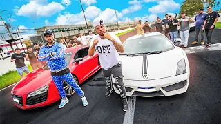 RACHAA - Lamborghini vs Áudio R8 !! * quem ganhou ??? *