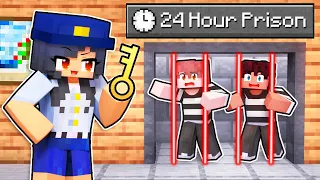 Locking Friends in a 24 HOUR PRISON in Minecraft!