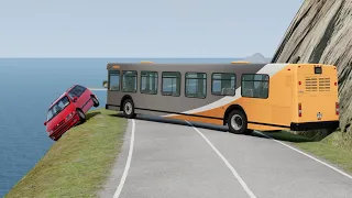 Cars vs Cliff Roads Crashes 13 - BeamNG.Drive | BeamNG High Speed