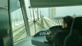 CTS Strasbourg Line D tram from Port du Rhin (France) to Kehl Bahnhof (Germany)